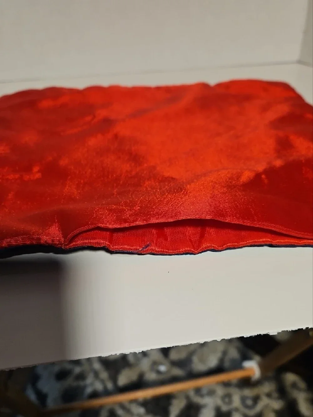 Embroidered Dragon Pillow Cover - Red, Gold, Blue
